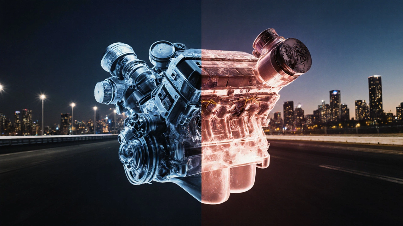 Схематичное изображение двигателя как человеческого тела с усиленными компонентами и нагрузками.